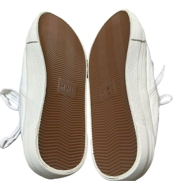 Madewell Sidewalk backless slide In white Sneakers size 6.5 - Picture 4 of 8